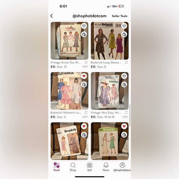 31 vintage sewing patterns! Vogue Vintage Patterns & other brands, mixed sizes - Picture 12 of 13